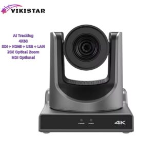 Vikistar AI Tracking PTZ Camera SDI+HDMI+USB+LAN 4K60, 20X Optic Zoom Lens, NDI Optional