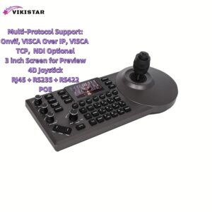 PTZ Camera Controller with 3 Inch Screen, NDI Optional