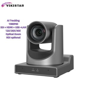 Vikistar AI Tracking PTZ Camera SDI+HDMI+USB+LAN 1080P60, 12X/20X/30 Optic Zoom Lens, NDI Optional