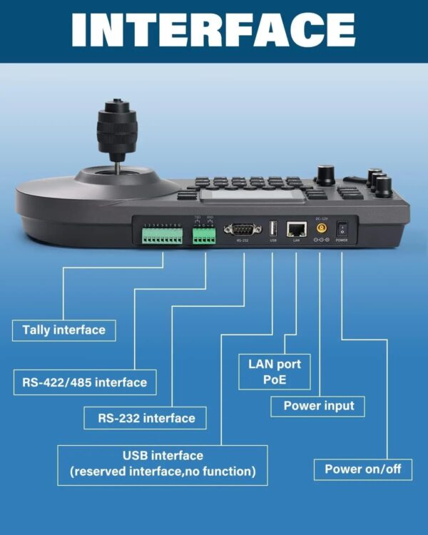 PTZ Camera Controller with 3 Inch Screen, NDI Optional - Image 5